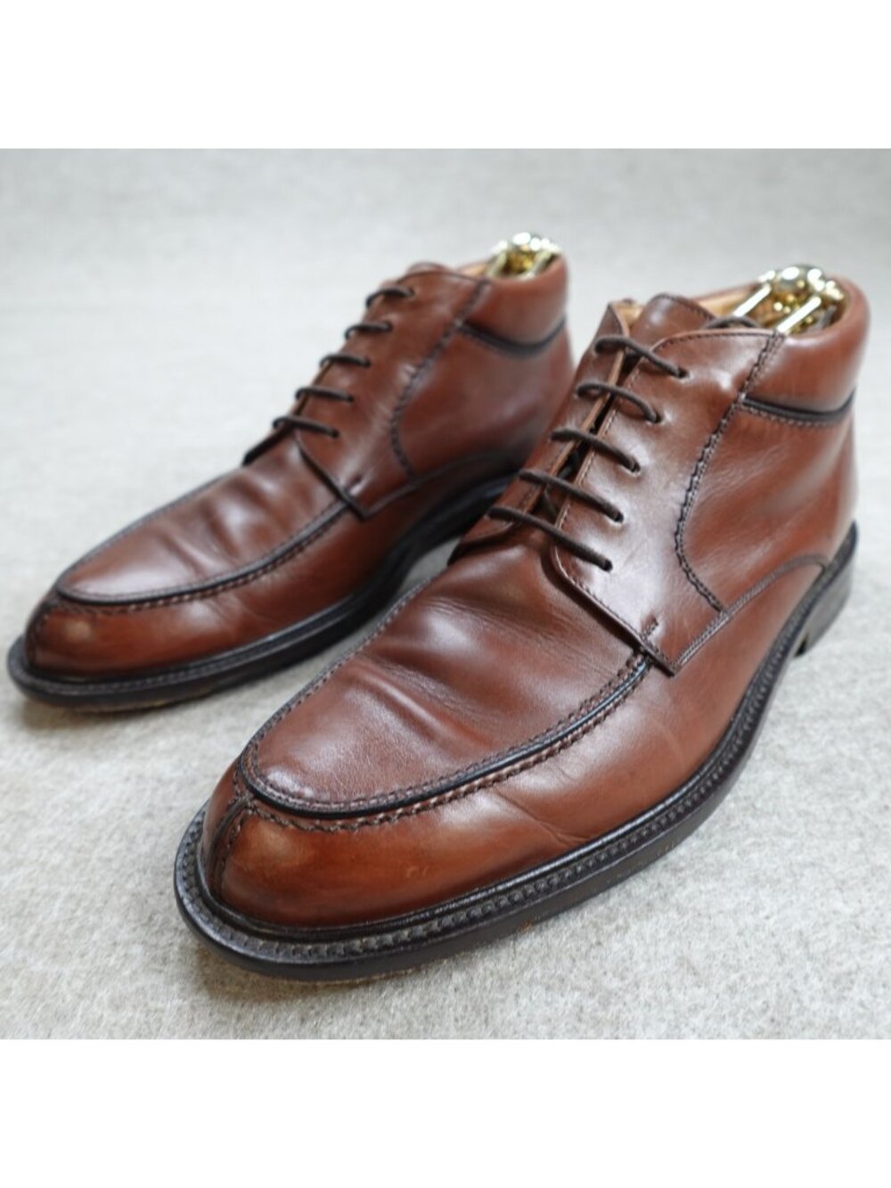Mezlan Mens Boots 9 Brown Leather Apron Split Toe Made in Spain